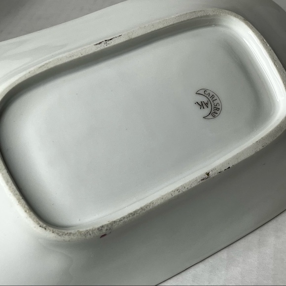 Carlsbad AK China Gravy Boat with‎ Under plate Floral Gold Trim - Picture 17 of 17